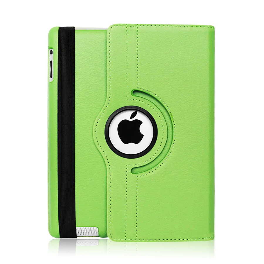 green Чехол для iPad 9,7,,, Чехол для iPad Air 2, Air 1, чехол, 5, 6, 5, 6, 6 поколение, чехол, вращающийся на 360 градусов, кожаный смарт-чехол - Цвет: green