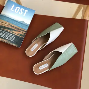 

Women Shoes Brand Designer Women Slippers Slip On Mules Flat Heel Casual Shoes Slides Heels Summer Footwear Jelly Slides