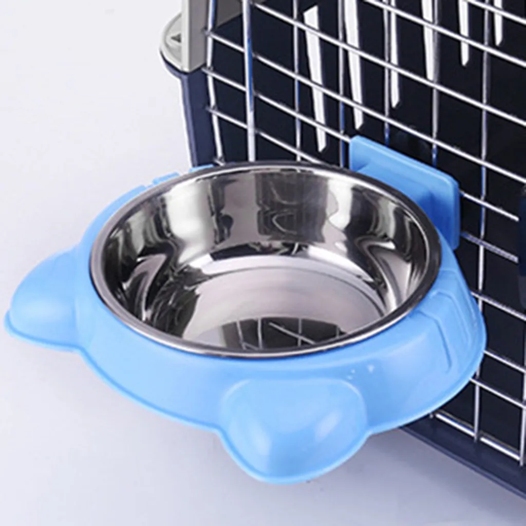 ISHOWTIENDA Pet чаша подвесная клетка для собачья из нержавеющей стали тип чаши предотвратить утечку кошка Съемная еда миска для воды#726G35