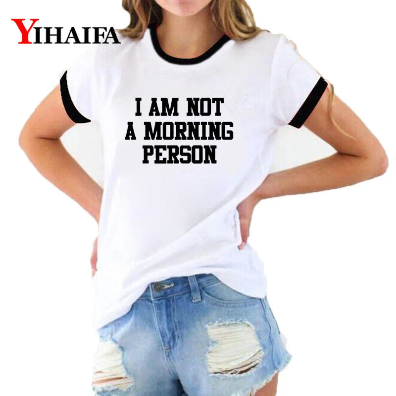 

Women 3D Print T Shirts Person Letters Graphic Tees Funny Lady Short Sleeve Simple White Casual Ropa Mujer Tops
