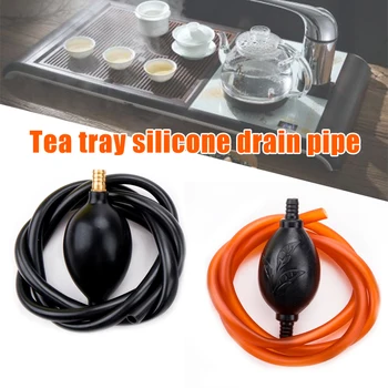 

New Hot 1/5pcs Tea Tray Drain Hose Copper Joint Silicone Drain Pipe with Absorbent Ball Tea Set Accessories SMD66