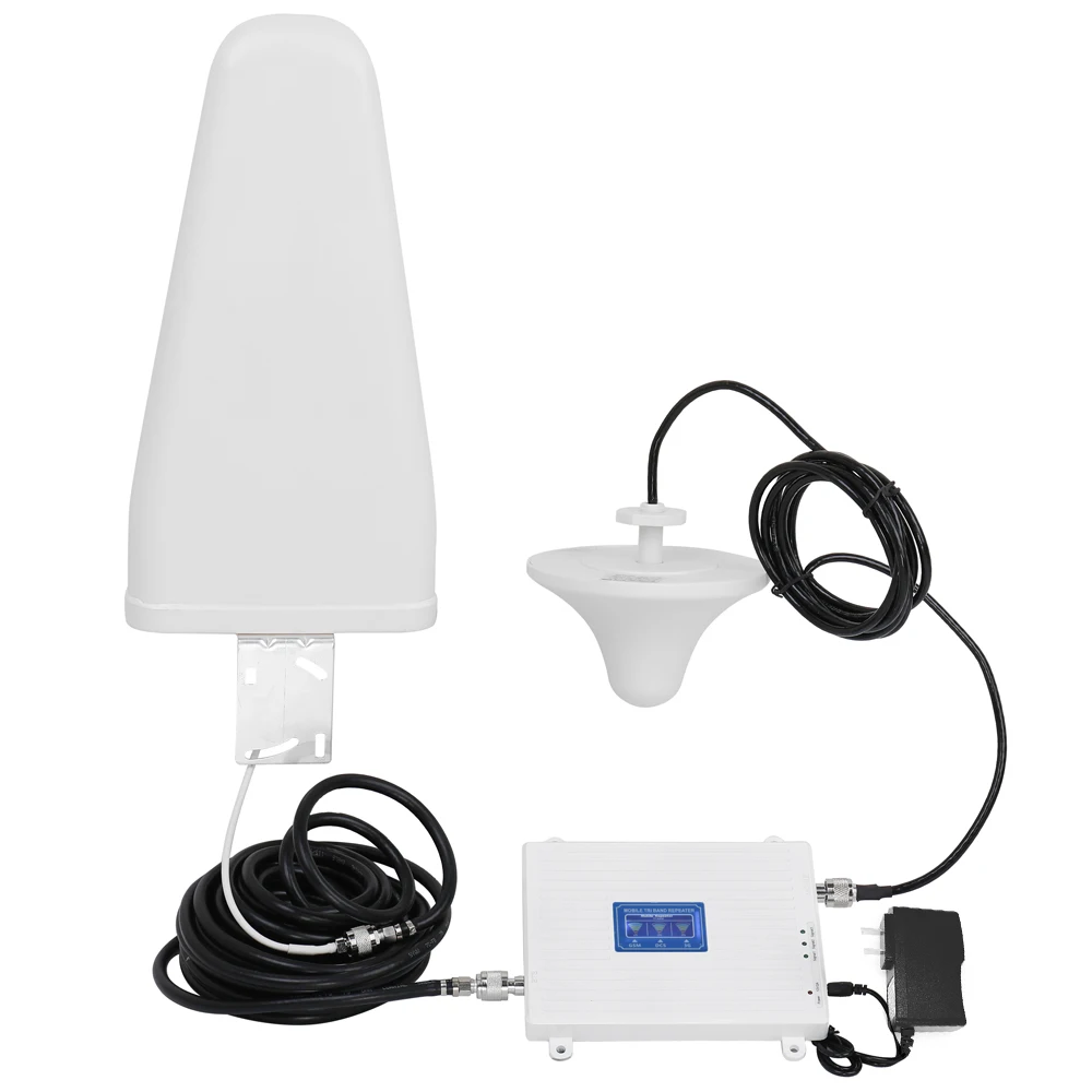 

2G/3G/4G Tri Band Signal Booster 900 1800 2100 GSM WCDMA UMTS LTE Cellular Repeater 900/1800/2100mhz Amplifier