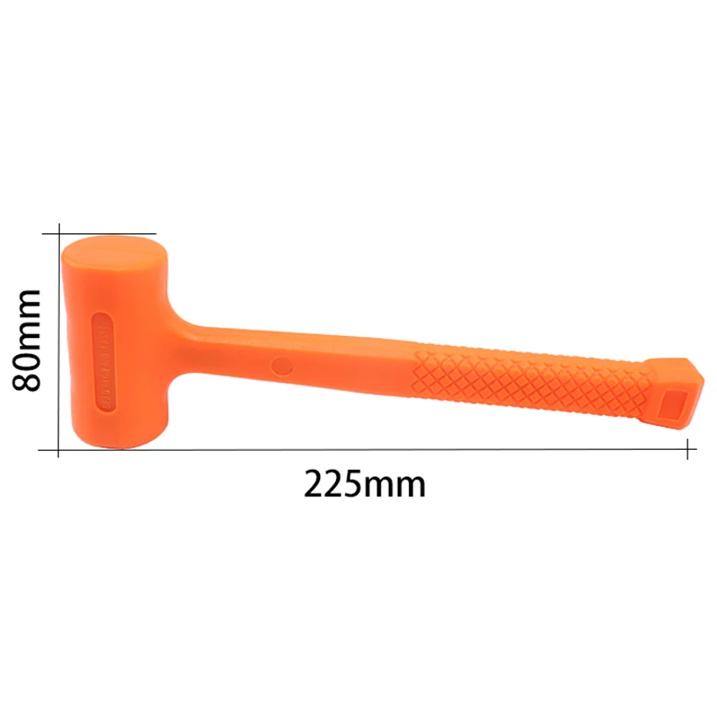 0.5Lb оранжевый мертвый молоток мягкий резиновый одноадресный не марринг молоток