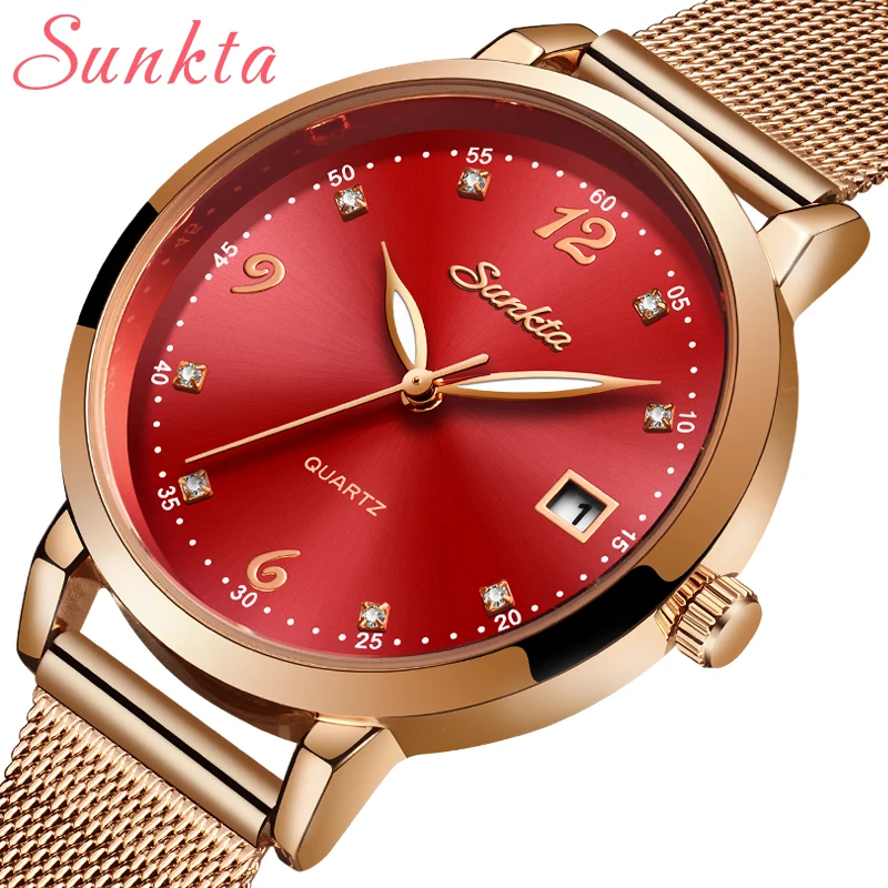 2019 SUNKTA Women Luxury Brand Watch Simple Quartz Lady Waterproof Wristwatch Female Fashion Casual Watches Clock reloj mujer | Наручные