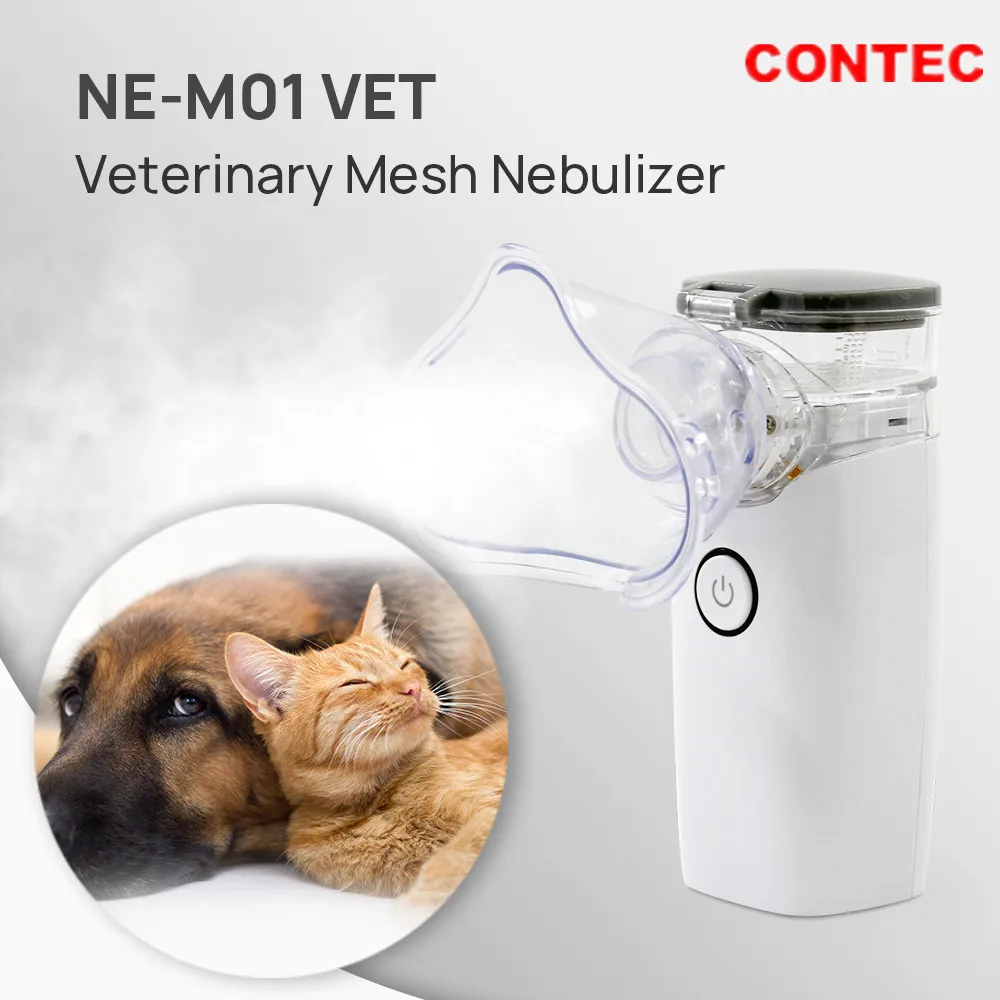 CONTEC-nebulizador ultrasónico silencioso para veterinario, dispositivo portátil de malla, NE-M01 veterinario