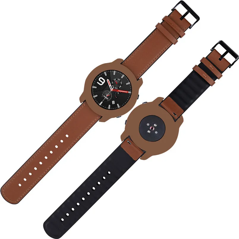 Replacement Case for Huami AMAZFIT GTR 47mm Soft TPU Protection Silicone Full Case Cover Shell Silicone Frame Protective 40AUG1515
