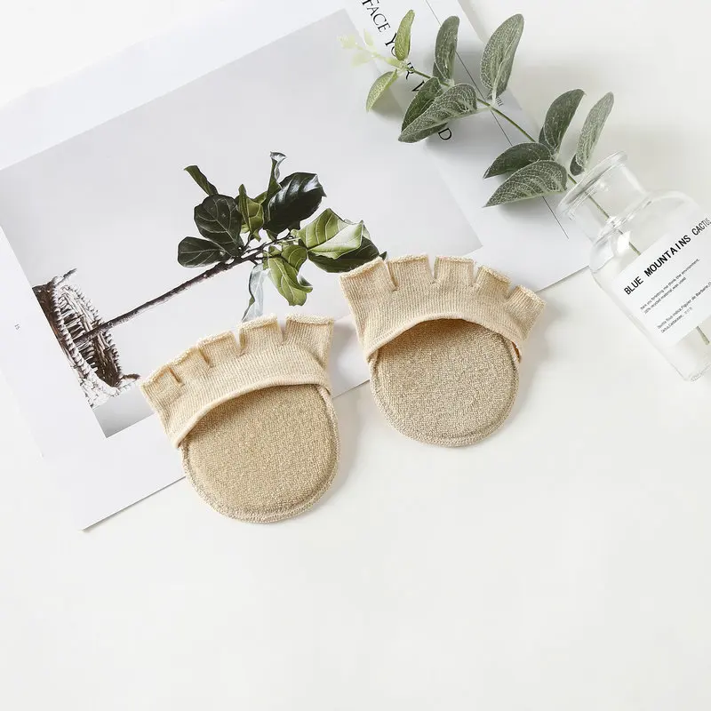 Носочки Детская летняя стопы 2 двойного из натуральной кожи с открытым носком пол носки натуральный хлопок сплошной Цвет амортизацию xi Хан wa Pad лето носки для девочек