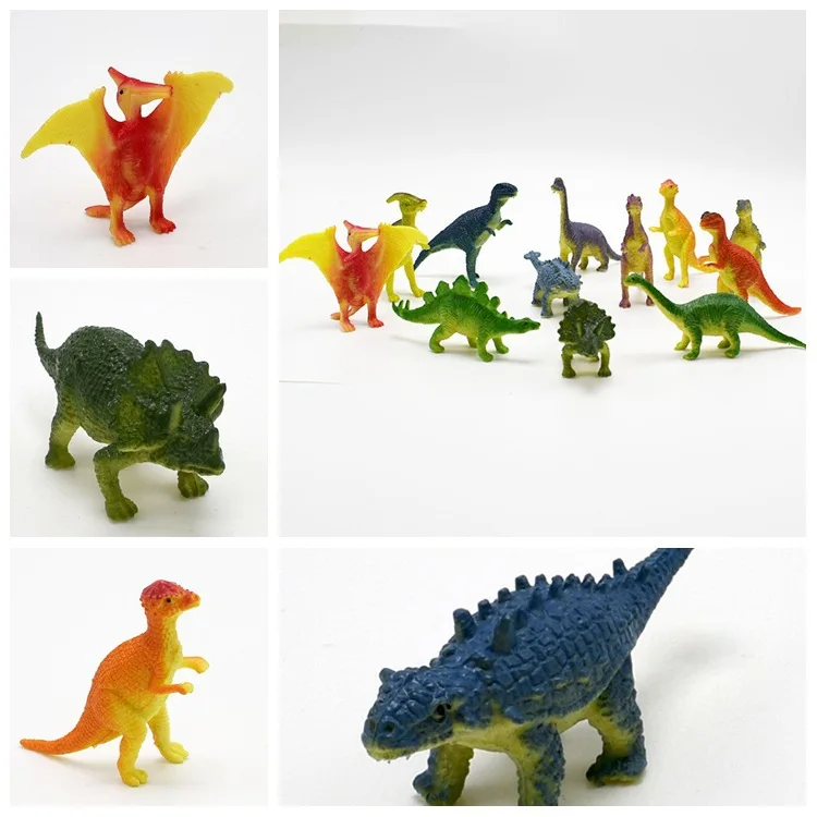

Cross Border for 12-Mini Imitation Dinosaurs T-Rex Pterosaurs Diplodocus Brontosaurus Dinosaur Model Toy