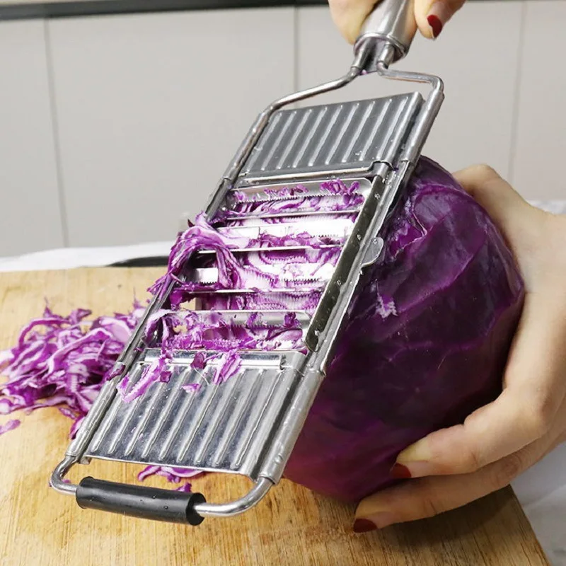 Multifunktions-Gemüsereibe Küchenhelfer aus Edelstahl Kartoffelschredder Fleischwolf Cutter Slicer Küchenzubehör_voghion.com