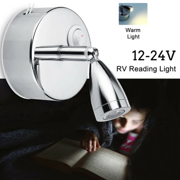 

1W Reading Light Flexible LED Spot RV Caravan Camper Bedside Button Type