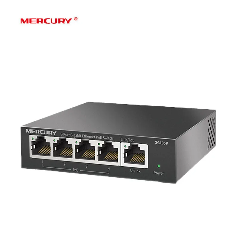 Mercury 5 портов 10/100/1000 Мбит/с гигабитный коммутатор PoE мощность по Ethernet для ip-камеры AP мониторинг до 30 Вт на(SG105P