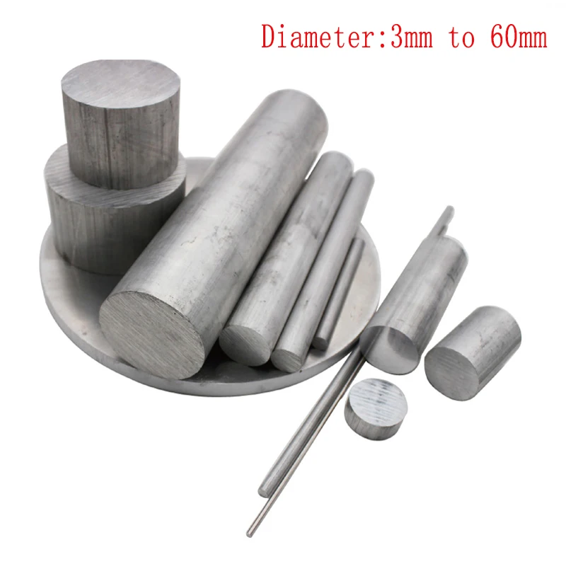 Aluminum Bar Linear Rail Ground Shaft Rod 200/250/300/450 mm Length Diameter 3 mm to 60