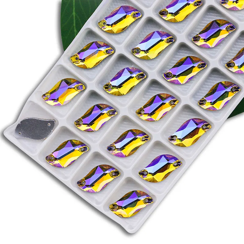Sparkling S-Shape Colorful Glass Rhinestones