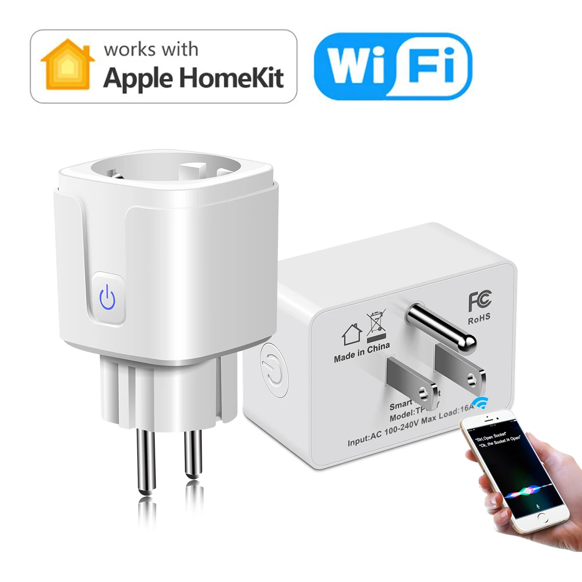Good Deal Wall-Outlet Smart-Socket Siri Homekit House/life Eu-Plug Voice-Control WIFI Wireless mlKz695dY