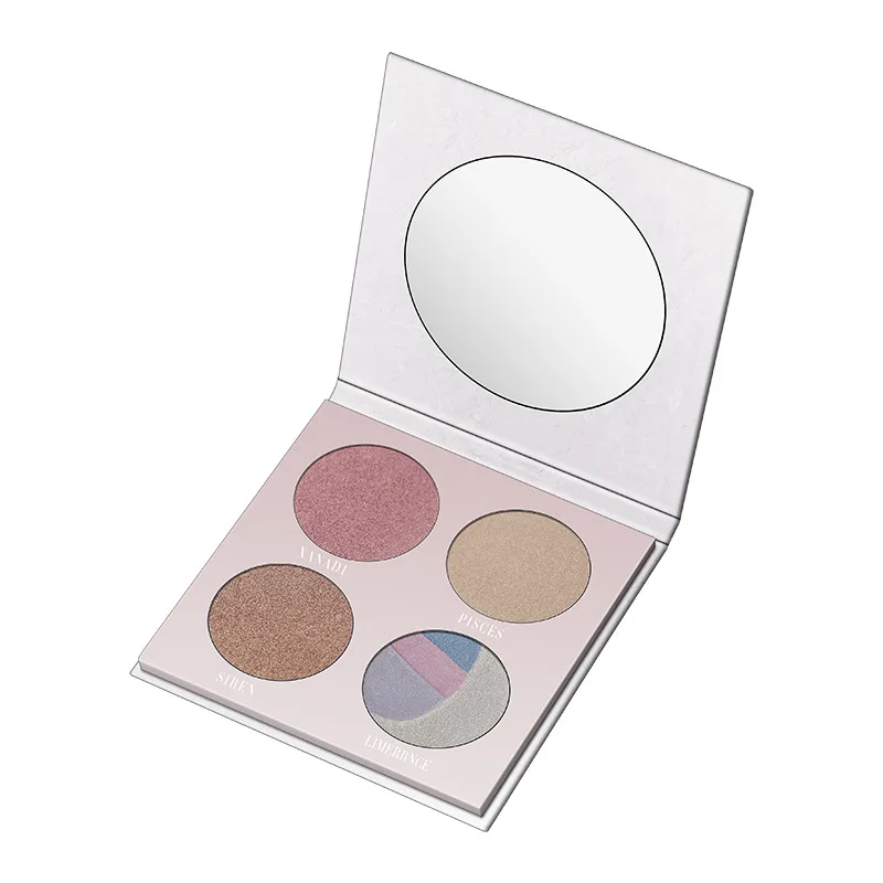 4 colors Makeup Shimmer Powder Highlighter Palette Base Illuminator Highlight Face Contour Cosmetics Glow Kit Palette Bronzer
