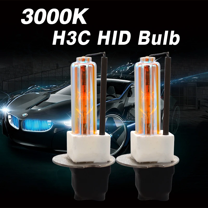 HIDLT 35W H3C 3000K Xenon HID Bulb 55W H3 Ceramics Base HID Car Headlight Bulb Lamps Yellow 4300K 5000K 6000K 8000K Crystal Blue (9)