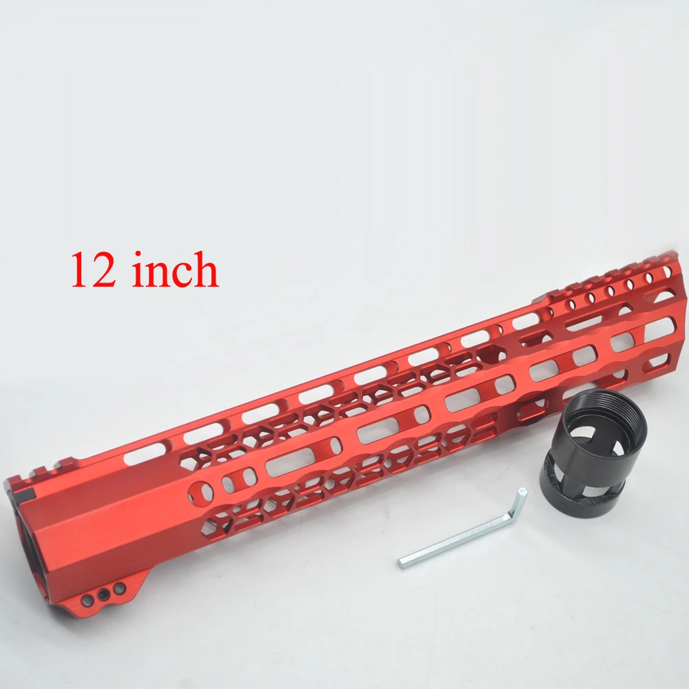 Aplus в китайском стиле; красный цвет Anodized_Unique Сверхлегкий M-lok зажима защита для рук реечное трубчатое цевье крепление Системы 7/9/10/11/12/13,5/15/17''inch
