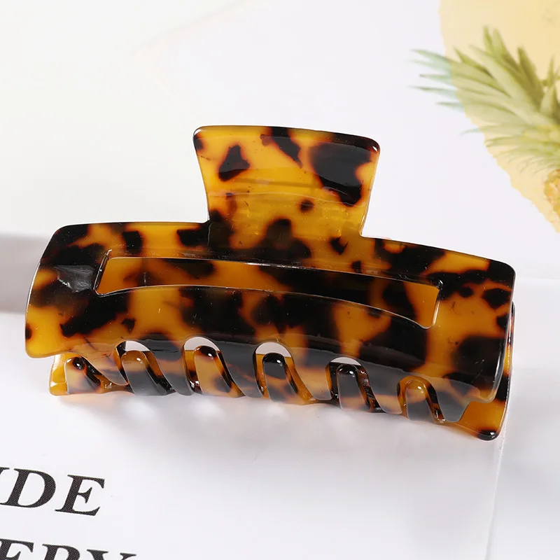 wide headbands for women Fashion Leopard Print Hair Claws Geometric Hair Clamp Grab Hair Styling Hair Clips for Women Girls Hairpin Hair Accessories korean hair clips Hair Accessories