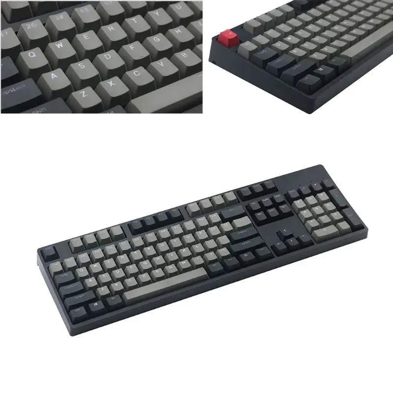 Black Gray mixed Dolch Thick PBT RGB Shot Backlit 108 Keycap OEM Profile For Cherry MX Switches keyboard | Компьютеры и офис