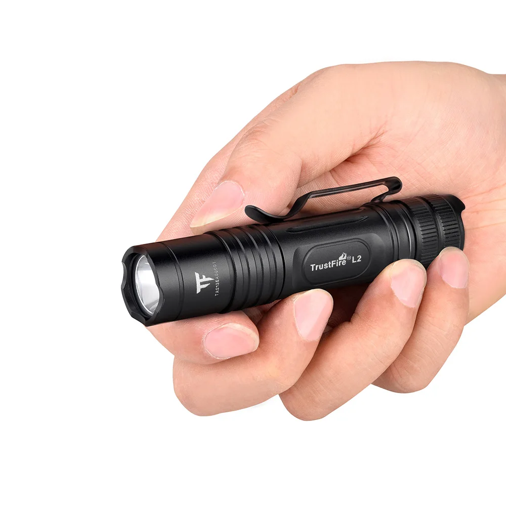 Trustfire мини L2 светодиодный фонарик EDC 2 режима факел с карманом клип использовать 14500/AA лампа водонепроницаемый свет походный фонарь