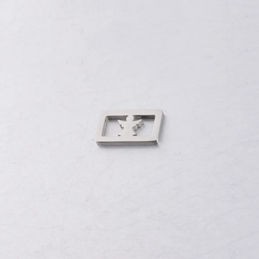 angle steel Fnixtar Прямоугольник Дерево собака Лапа угол подвески-соединители для DIY плетение браслет Изготовление нержавеющая сталь Зеркальная полировка 20 шт./лот - Окраска металла: angle steel