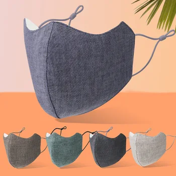 

1/5Pcs Washable Dustproof mascarillas Adjustable Earloop Cotton Cloth Masque Winter Outdoor Warm Windproof Unisex Mouth Muffle