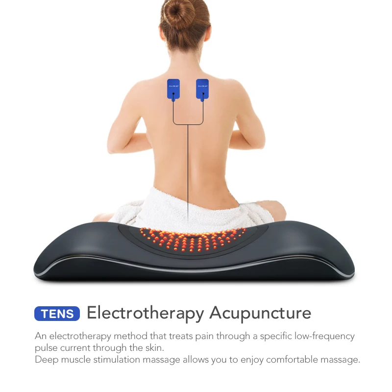 MARESE Electric Lumbar Traction Back Massager Heated Vibrator Massage Machine Lumbar Spine Disc Herniation Pain Relieve fatigue