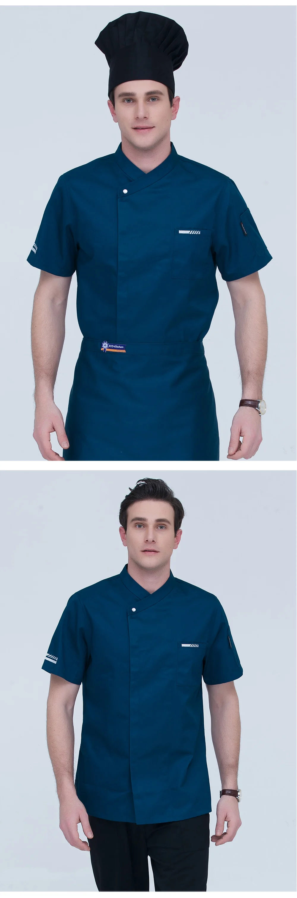 Унисекс ресторанная Униформа шеф-повара Униформа Отель Ресторан общественного питания питание шеф-повара Кухня куртка еда обслуживание плита Рабочая одежда