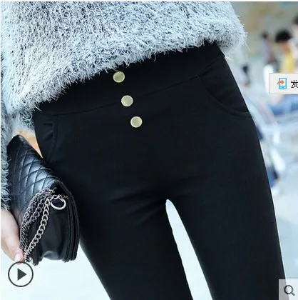 Women Jeans Plus Size Casual high waist summer Autumn Pant Slim Stretch Cotton Denim Trousers for woman Blue black