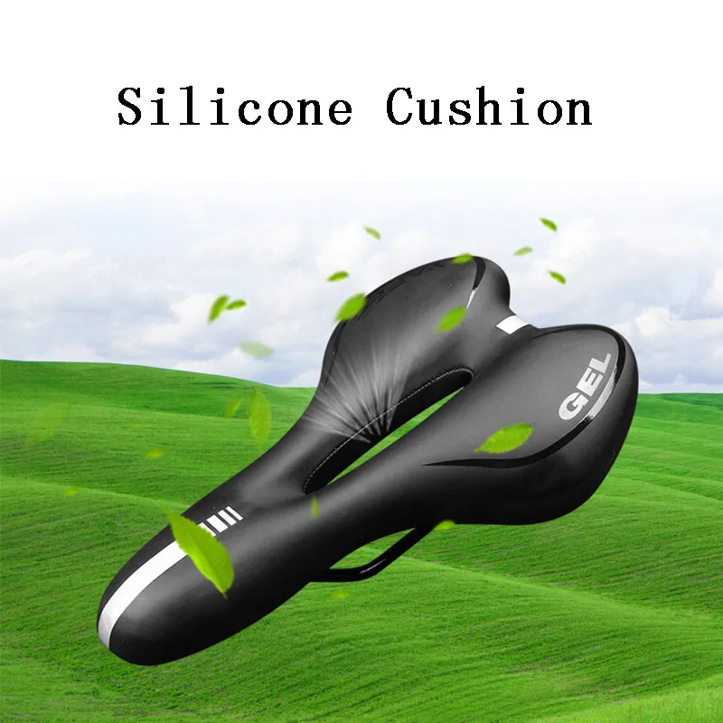 

Silicone bicycle saddle thickening super soft bicycle seat mountain bike saddle comfortable bicycle accessories and equipment