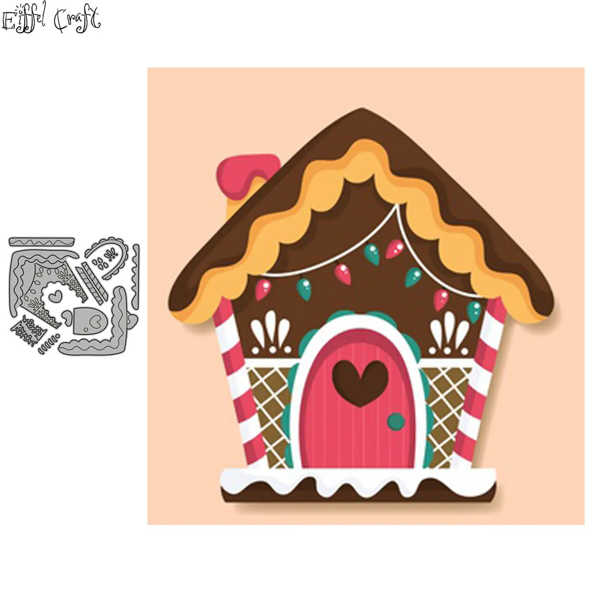 

Christmas Gingerbread House Metal Cutting Dies New Diy Emboss Stencil Scrapbooking Dies For Card Making Free Shipping