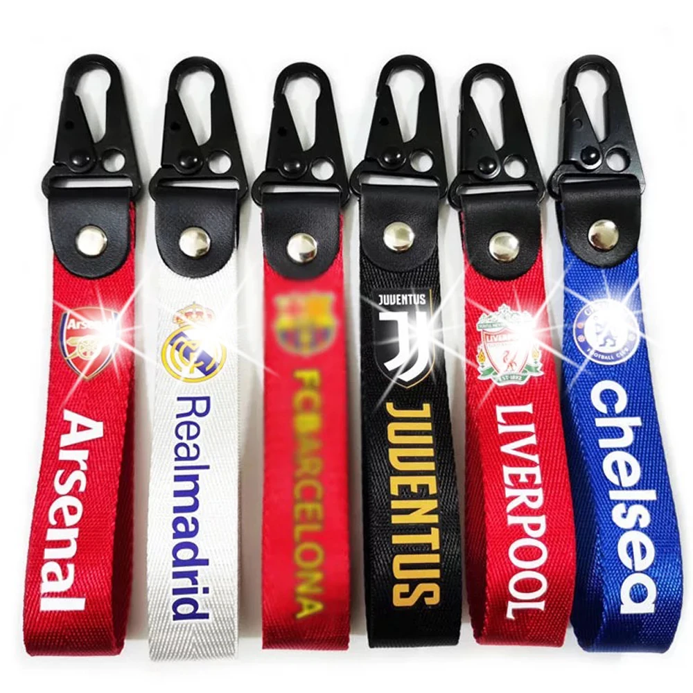 

Liverpool Milan Football Keychain Keyholder Strap For Foorball Soccer Club Souvenir Keyhoder For Paris Keychain Keyholder