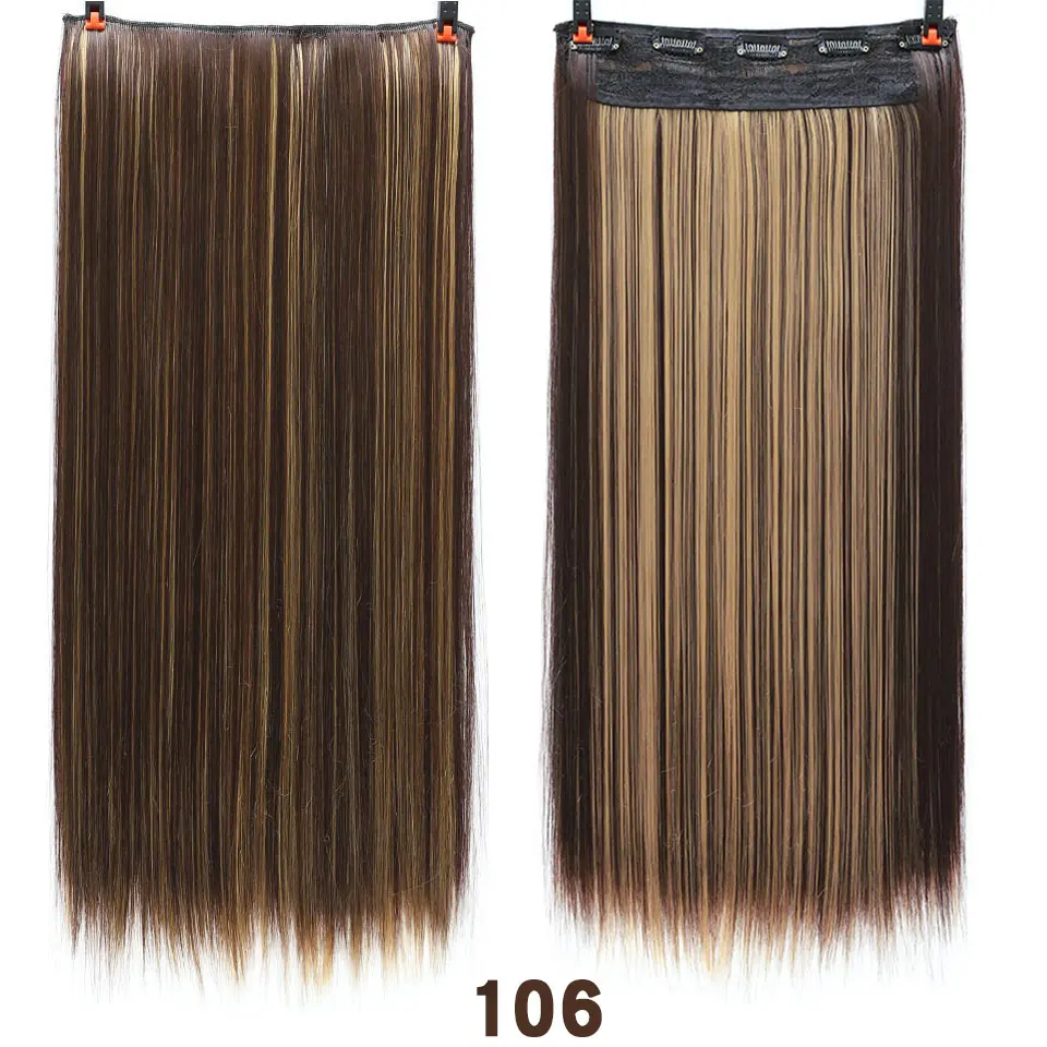 LiangMo, 120 г, Коричневые Бразильские волосы Remy на заколках, человеческие волосы для наращивания, толстые, 24 дюйма - Цвет: B-106