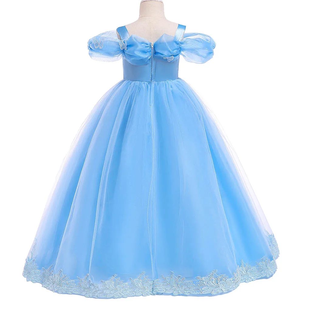 Sukienki dla dziewczynek/Детское платье принцессы для девочек; праздничное платье для дня рождения; свадебное платье; модная однотонная Зимняя коллекция года
