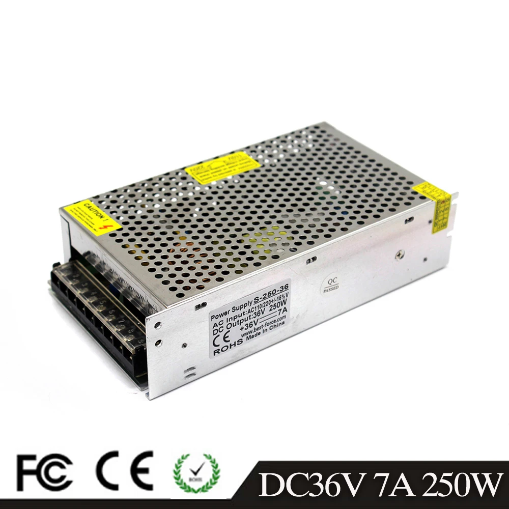 Лучшее качество 36 В 7 А 250 Вт Φ AC 110 220 вход к DC SMPS для 3D принтера ЧПУ CCTV шаговые