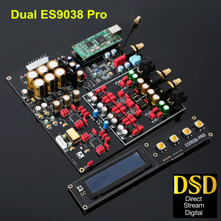 Nuotech Dual ES9038PRO DAC Amanero USB ES9038 DSD Balanced DAC OLED Display CSR8675 Bluetooth APTX-HD LDAC with Remote Control