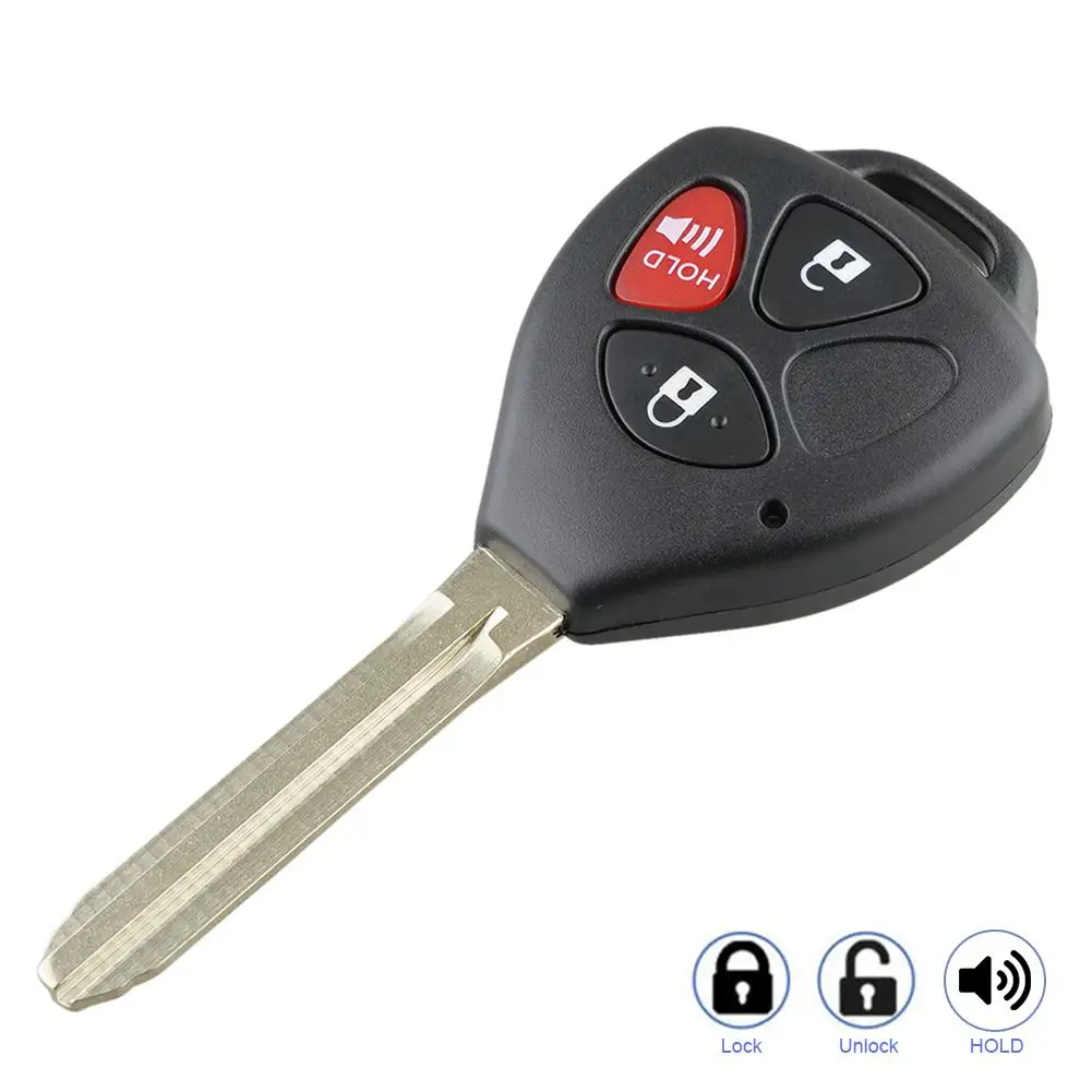 3 кнопки дистанционного ключа автомобиля для Toyota MOZB41TG 312 МГц для Toyota Scion Yaris от 2005 до 2010 ключи автомобиля 4D67 или G чип опционально
