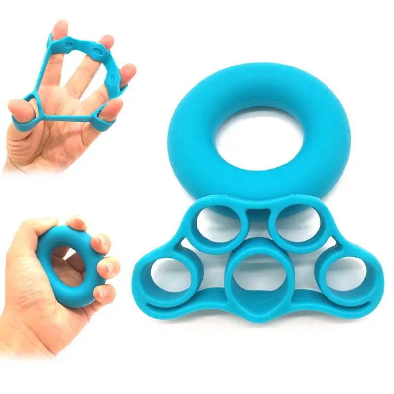 2 Pcs Portable Hand Grip Gripping Ring Carpal Expander Finger Trainer Gripper Strength Resistance Band | Спорт и развлечения
