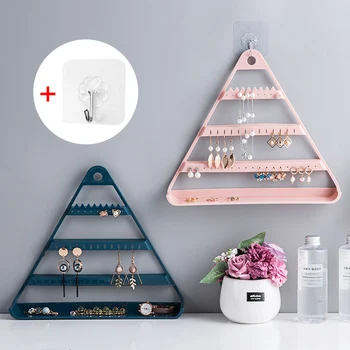 

41 Holes Wall Earring Jewelry Organizer Wall Earring Organizer Hanging Holder Necklace Display Stand Rack Holder With Free Hook