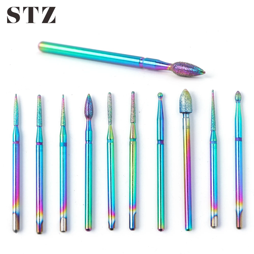

STZ 1pc Rainbow Nail Drill Bit For Electric Drill Machine Milling Cutter Carbide Ceramic Nail File Grinder Manicure Tool #1514-2