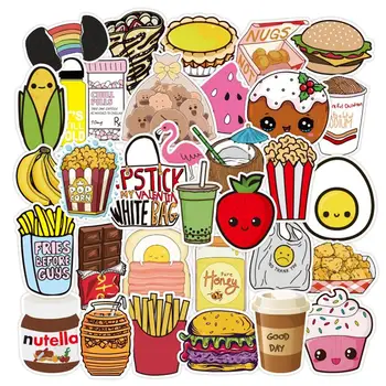 

100pcs Car Stickers Cool Funny Auto Styling Food Dinosaur Bike Motorcycle Phone Laptop Cover Suitcase Home Decals