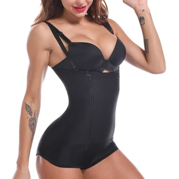 

Plus Size Latex Women's Body Shaper Post Liposuction Girdle Clip and Zip Bodysuit Vest Waist Shaper Shapewear