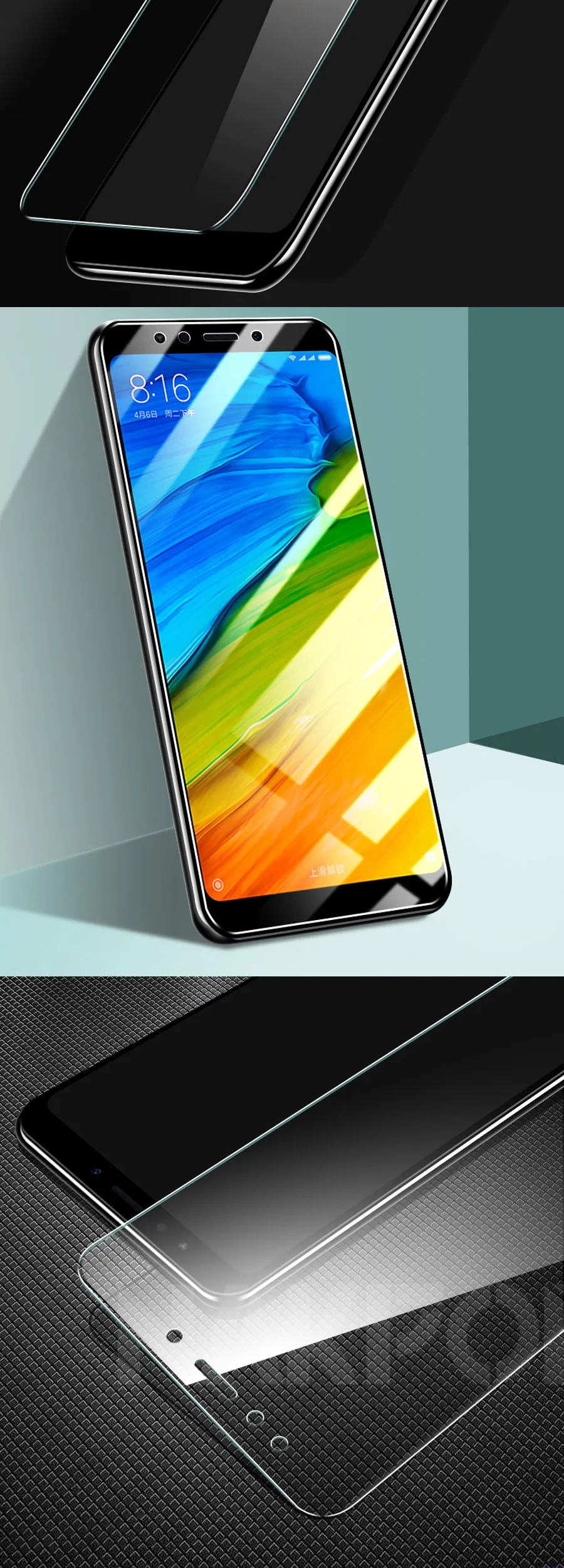 Закаленное стекло 9H для Xiaomi Redmi 5 Plus 5A 4 4X 4A GO S2 K20 Note 4 4X5 5A Pro Защитная пленка для экрана