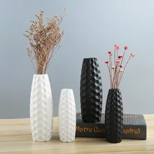 1 шт. ваза в скандинавском стиле классическая черная/белая керамическая креативная ваза для цветов для дома ваза для свадебного украшения подарок LC