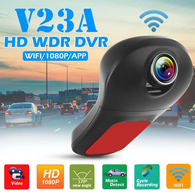 Автомобильный dvr износ камеры-устойчивый V23A FHD 1080p Dash камера 170 градусов объектив g-сенсор WDR WiFi Android система автомобильный dvr рекордер