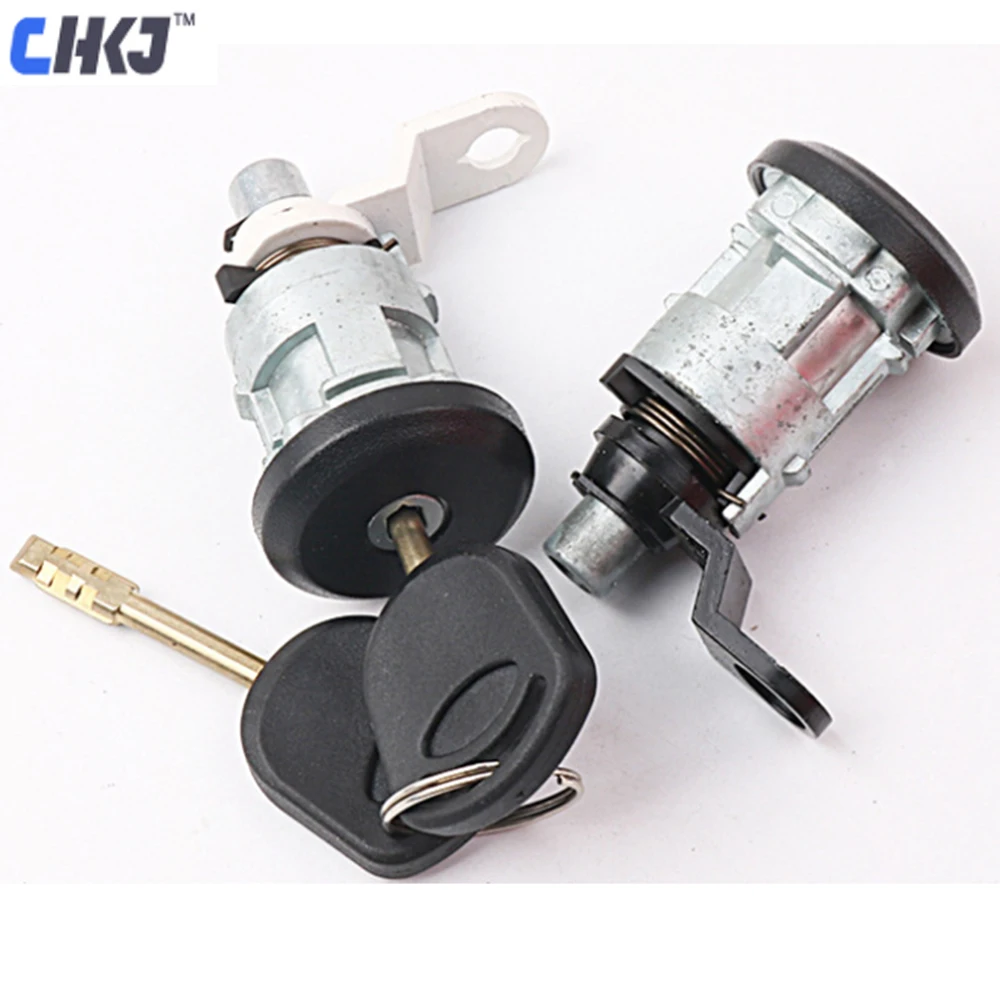 

CHKJ Car Right Left Door Lock Set With 2 Keys For FORD TRANSIT Replacement Lock Cylinders Set FO21 Blade