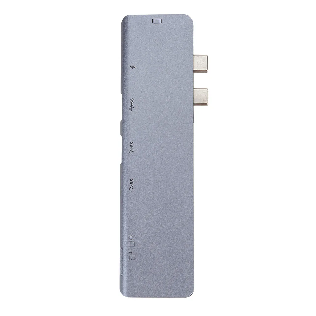 Ouhaobin 6 в 1 type-C концентратор USB 3,0 адаптер для 4K HDMI USB 3,0 для SD/TF карт ридер концентратор адаптер для ПК