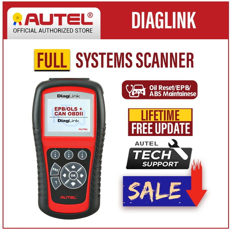 car inspection equipment for sale Autel Diaglink OBD OBD2 Scanner All System OBDII Diagnostic Tools DIY Auto Code Reader as MD802 MD805 Lifetime Free Update car battery trickle charger