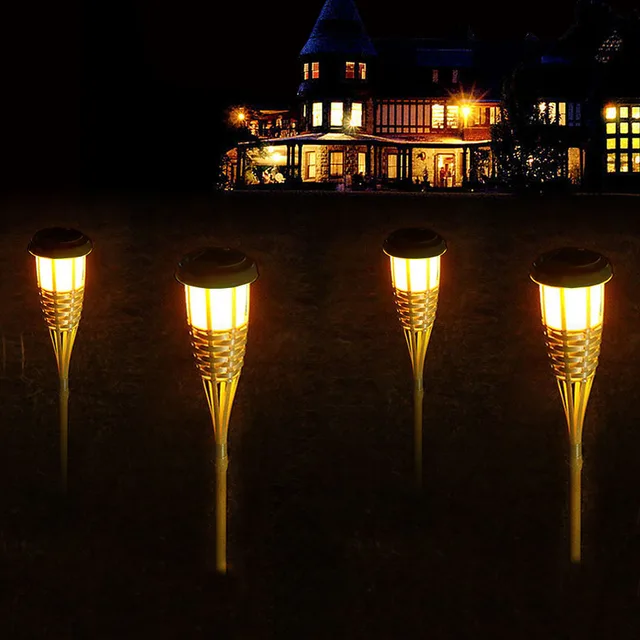 Handmade Bamboo Solar Garden Frame Torch Lamp (RS131) - China Solar Lamp,  Garden Lamp