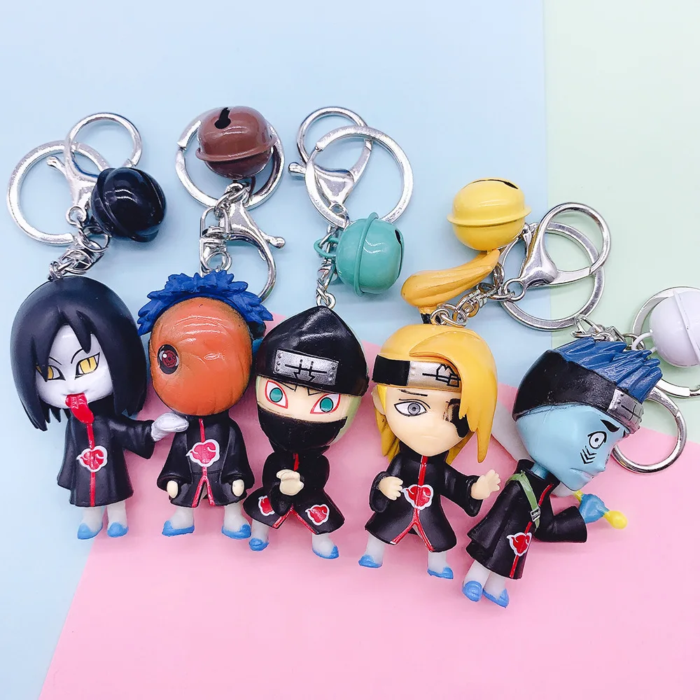 

2019 Anime Naruto Keychain Sasuke/itachi/Orojimaru/Pain/Zetsu/Deidara/Deidara/Konan Key Chain Pendant Keyring Accessory